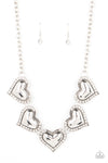 Kindred Hearts - White Necklace - Paparazzi Accessories