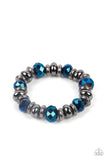 Paparazzi Accessories - Interstellar Influencer & Power Pose - Blue Necklace & Bracelet (Set)