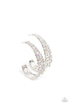 Paparazzi Accessories - Cold as Ice - Multi Iridescent Hoop Earring