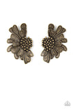 Paparazzi Accessories  - Farmstead Meadow - Brass Earring