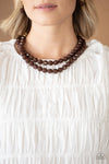 Paparazzi Accessories  - Greco Getaway & Grecian Glamour - Brown Necklace & Bracelet Set