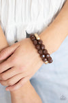 Paparazzi Accessories  - Greco Getaway & Grecian Glamour - Brown Necklace & Bracelet Set