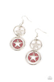 Paparazzi Accessories  - Liberty and SPARKLE for All - Red Earring