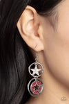 Paparazzi Accessories  - Liberty and SPARKLE for All - Red Earring