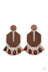 Paparazzi Accessories - Western Retreat - Multi Wood Earring