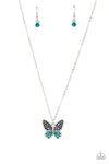 Paparazzi Accessories  - Flutter Forte - Blue Butterfly 🦋 Necklace