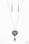 Paparazzi Accessories -  Prismatic Passion - Multi Heart Lanyard Necklace