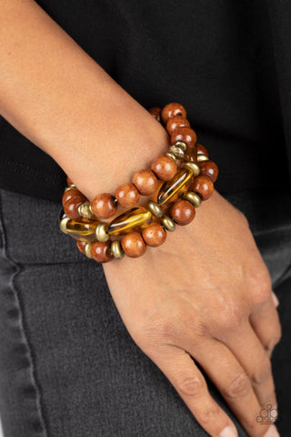 Paparazzi Accessories  - WILD-Mannered - Brass Bracelet