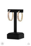 GLITZY By Association - Gold Hoop Earring  - Paparazzi Accessories