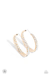 GLITZY By Association - Gold Hoop Earring  - Paparazzi Accessories