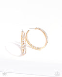 GLITZY By Association - Gold Hoop Earring  - Paparazzi Accessories