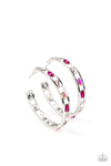The Gem Fairy - Pink Hoop Earrings - Paparazzi Accessories