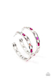 The Gem Fairy - Pink Hoop Earrings - Paparazzi Accessories