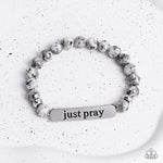 Paparazzi Accessories  - Just Pray - Silver Inspirational Bracelet