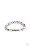 Paparazzi Accessories  - Just Pray - Silver Inspirational Bracelet