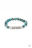 Just Pray - Blue Inspirational Bracelet 💙 - Paparazzi Accessories