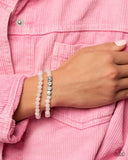 Paparazzi Accessories  - Devoted Dreamer - White Love Bracelet