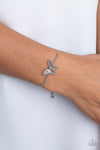 Paparazzi Accessories  - Wings of Wonder - Pink Butterfly Bracelet