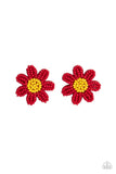 Paparazzi Accessories  - Sensational Seeds - Red Flower 🌹 Earring