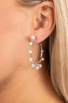 Night at the Gala - White Pearl Hoop Earring- Paparazzi Accessories