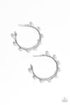 Night at the Gala - White Pearl Hoop Earring- Paparazzi Accessories