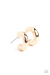 Catwalk Curls - Gold Hoop Earring - Paparazzi Accessories