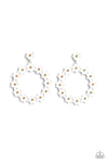 Paparazzi Accessories - Daisy Meadows - White Flower earring