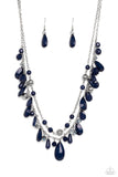 Paparazzi Accessories  - Flirty Flood - Blue Necklace & Earring Set