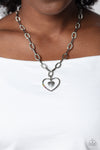 Refulgent Romance - Multi Heart Necklace - Paparazzi Accessories