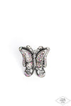 Free To Fly - Multi Butterfly 🦋 Ring - Paparazzi Accessories