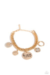 GLITTER and Grace - Gold Charm Bracelet  - Paparazzi Accessories