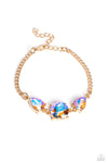 Paparazzi Accessories  - Twinkling Trio - Gold Bracelet