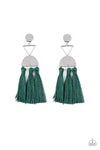 Paparazzi Accessories  - Tassel Trippin' Green  Earring