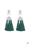 Paparazzi Accessories  - Tassel Trippin' Green  Earring