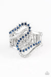 Paparazzi Make Waves - Blue Rhinestones - Ring