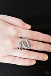 Paparazzi Make Waves - Blue Rhinestones - Ring