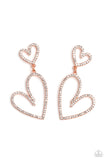 Doting Duo - Copper Heart Earring - Paparazzi Accessories