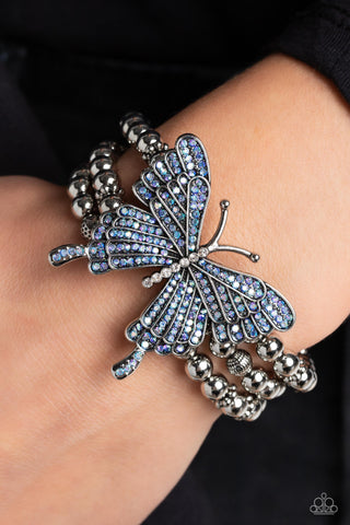 Paparazzi Accessories  - First WINGS First - Blue Butterfly 🦋 Bracelet