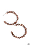 Paparazzi Accessories - Rebuilt Ruins - Copper Hoop Earring