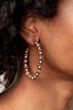 Paparazzi Accessories - Rebuilt Ruins - Copper Hoop Earring