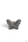 Paparazzi Accessories  - 🧚‍♂️ Wings - Silver Butterfly 🦋 Ring