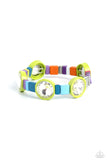 Paparazzi Accessories  - Multicolored Madness - Green Multi Bracelet