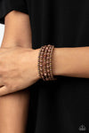 Paparazzi Accessories  - Striped Stack - Multi Copper Bracelet