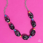 Paparazzi Accessories  - No Laughing SPLATTER - Pink Necklace