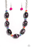 Paparazzi Accessories  - No Laughing SPLATTER - Pink Necklace