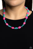 Paparazzi Accessories  - Stone Age Showcase - Pink Necklace