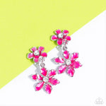 Paparazzi Accessories  - Transparent Talent - Pink Clip On Earring