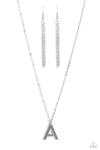 Paparazzi Accessories - Leave Your Initials - Silver - A - Necklace