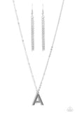 Paparazzi Accessories - Leave Your Initials - Silver - A - Necklace