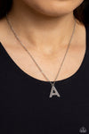 Paparazzi Accessories - Leave Your Initials - Silver - A - Necklace